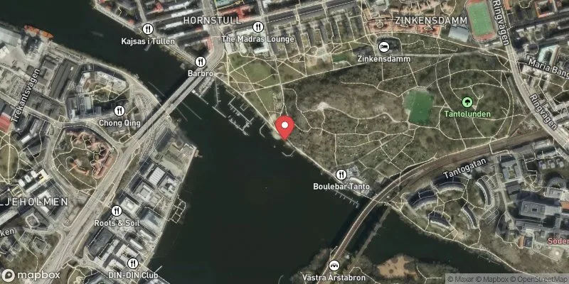 Satellitbild över Tanto, strand 1 i Stockholm