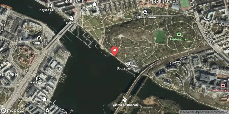 Satellitbild över Tanto, strand 2 i Stockholm