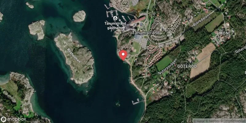 Satellitbild över Tanum Strand i Tanum