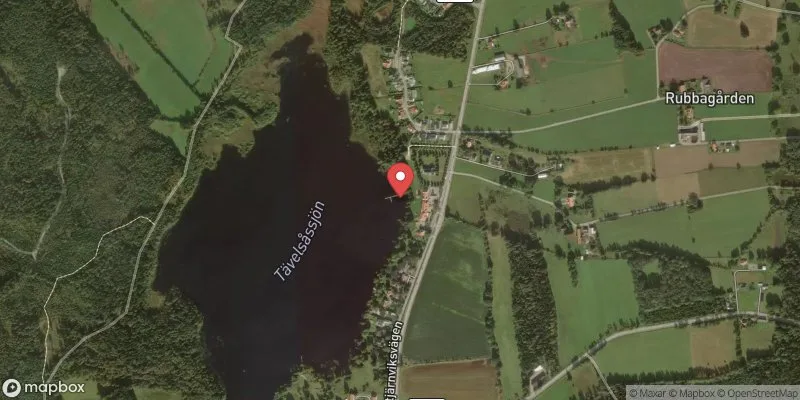 Satellitbild över Tävelsåssjön i Växjö