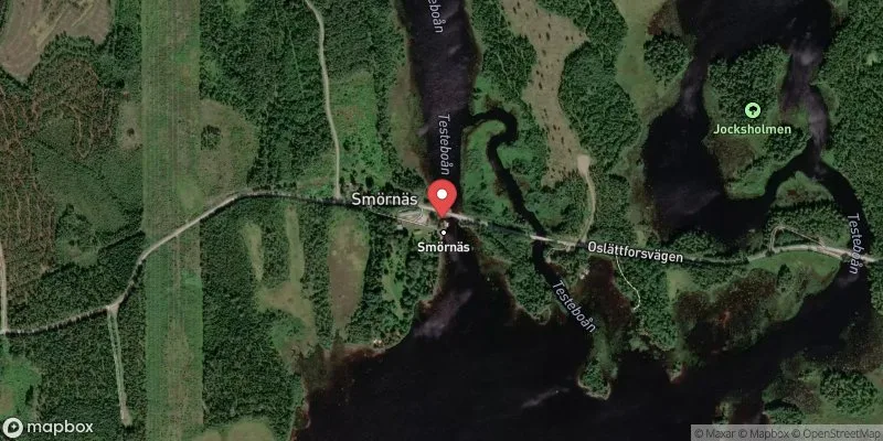 Satellitbild över Testeboån, Smörnäs i Gävle
