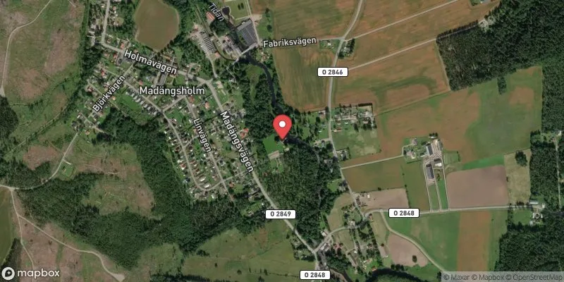 Satellitbild över Tidan, Madängsholm i Tidaholm