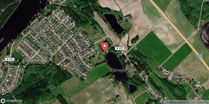 Satellitbild över Tjärnsjön i Avesta