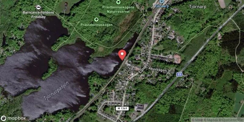 Satellitbild över Tjörnarpssjön i Höör