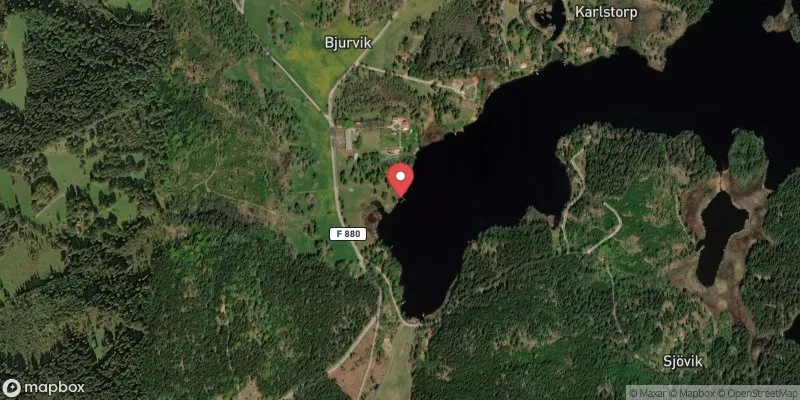 Satellitbild över Tjurken, Bjurvik i Vetlanda