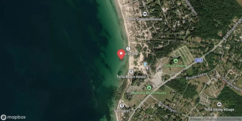 Satellitbild över Tofta i Gotland