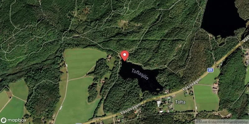 Satellitbild över Toftasjön i Halmstad