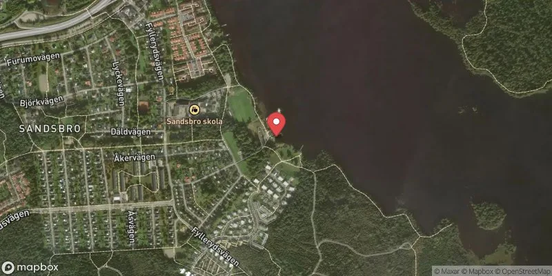Satellitbild över Toftasjön, Sandsbro i Växjö