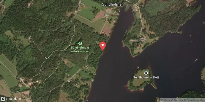 Satellitbild över Tolkens badplats i Borås