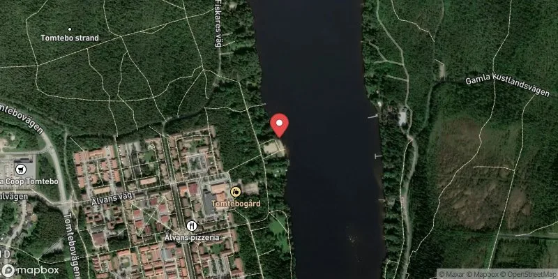 Satellitbild över Tomtebobadet, Nydala i Umeå