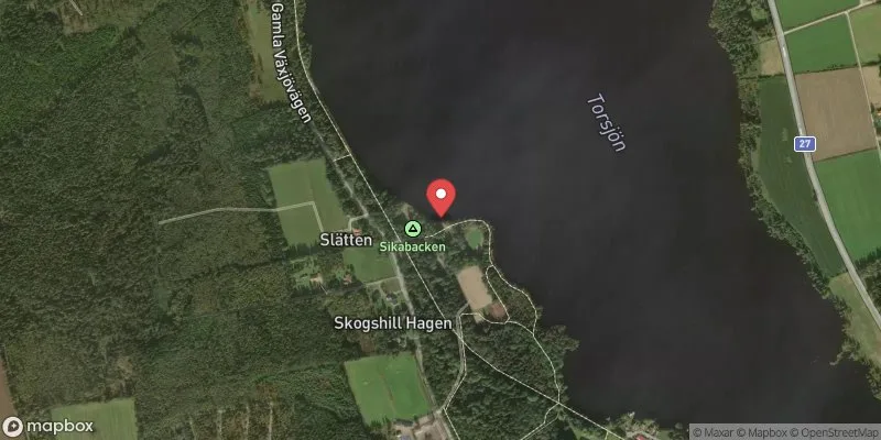 Satellitbild över Torsjön, Sikabacken (Ingelstad) i Växjö