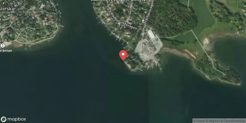 Satellitbild över Trälhavet 3, Trälhavsbadet i Österåker