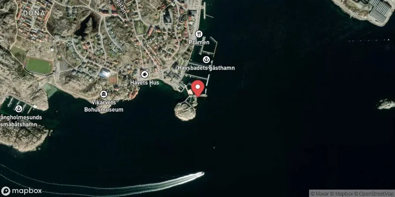 Satellitbild över Trampen i Lysekil