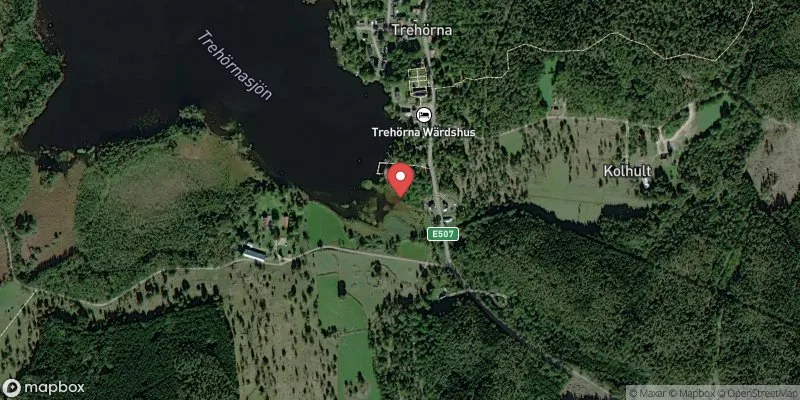 Satellitbild över Trehörnabadet i Ödeshög