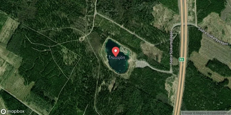 Satellitbild över Trollsjön i Tierp