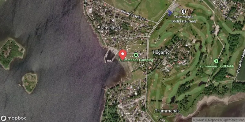 Satellitbild över Trummenäs i Karlskrona