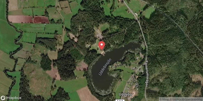 Satellitbild över Uddebobadet i Jönköping