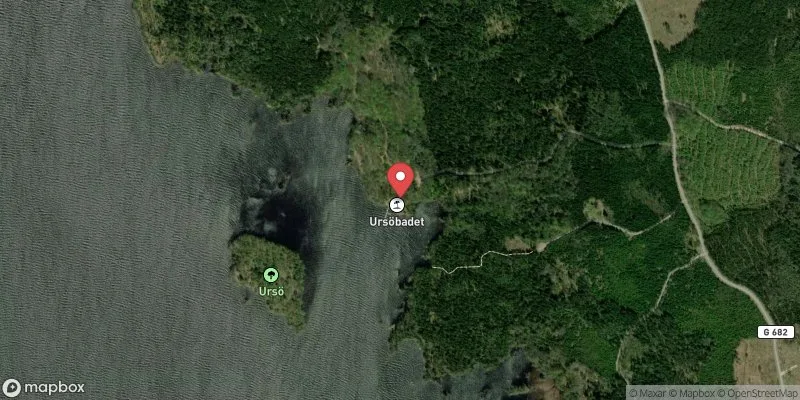 Satellitbild över Ursöbadet i Tingsryd