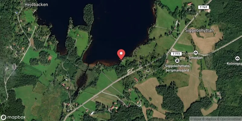 Satellitbild över Usken, Öskeviksbadet i Lindesberg