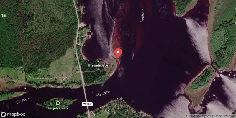 Satellitbild över Utsundsbadet i Avesta