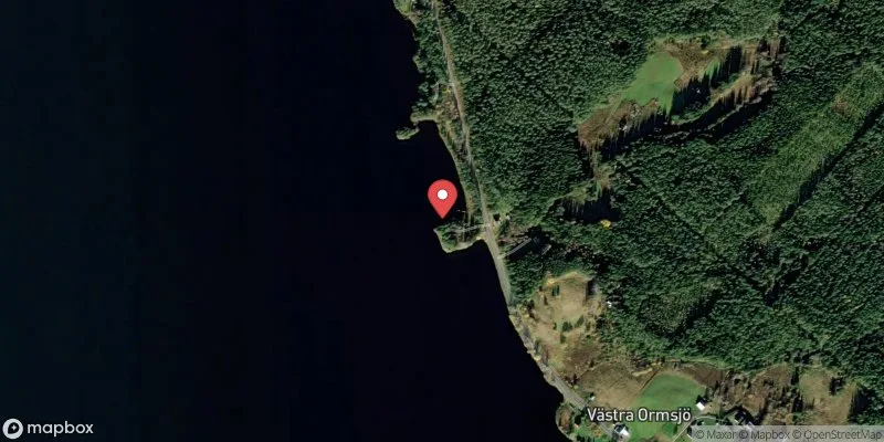 Satellitbild över V Ormsjö badplats i Dorotea