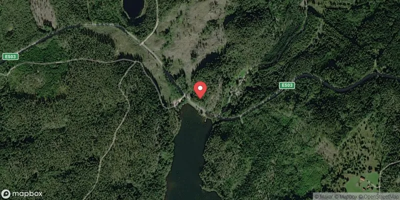 Satellitbild över Vagnsjön, Klintens badplats i Ödeshög