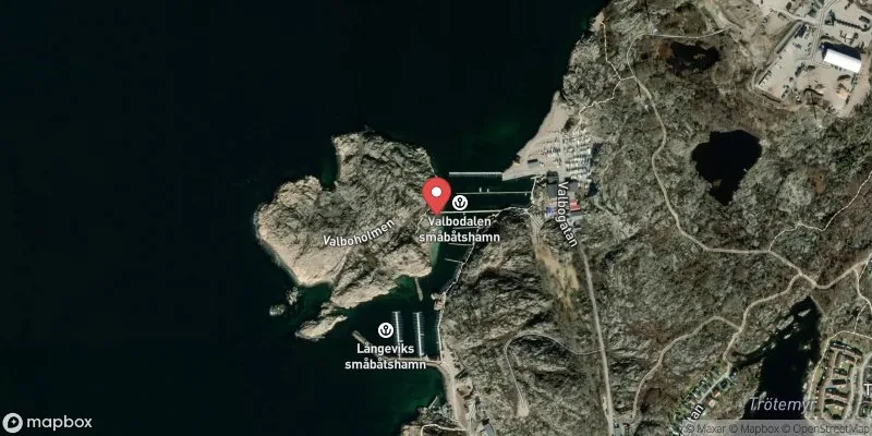 Satellitbild över Valboholmen i Lysekil
