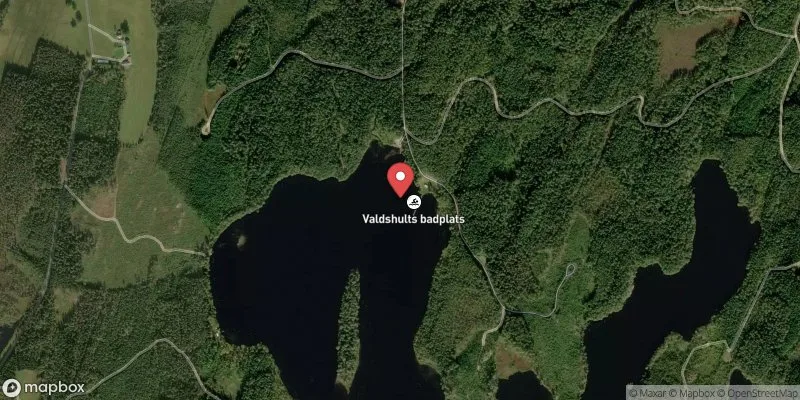 Satellitbild över Valdshultsbadet i Gislaved