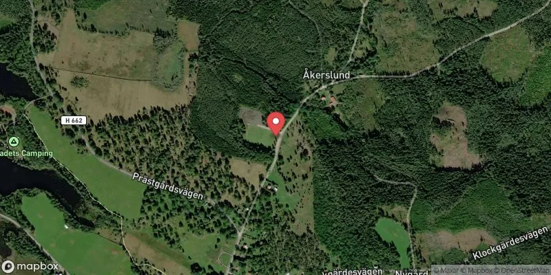 Satellitbild över Välenbadet i Högsby