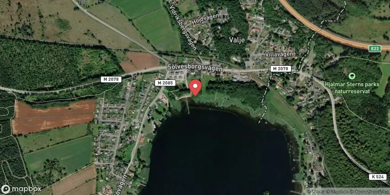 Satellitbild över Valjebadet i Bromölla
