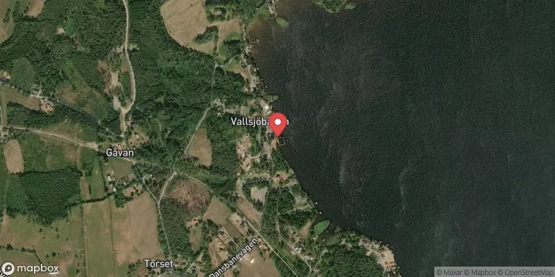Satellitbild över Vallsjöbaden i Sävsjö
