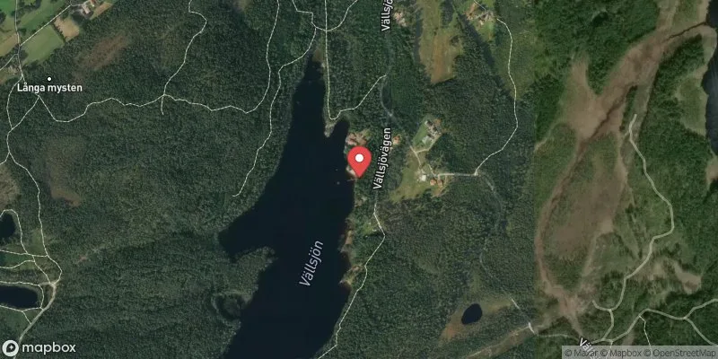 Satellitbild över Vällsjön i Lerum
