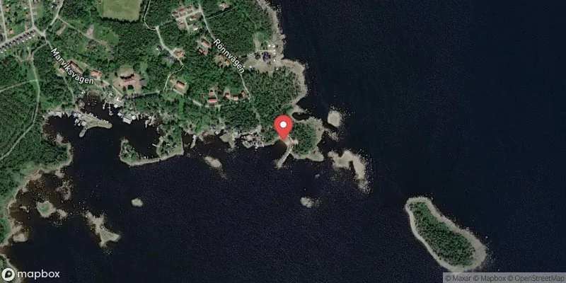 Satellitbild över Vallviks havsbad i Söderhamn