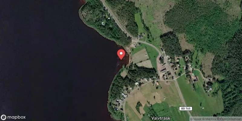 Satellitbild över Valvträsk i Boden