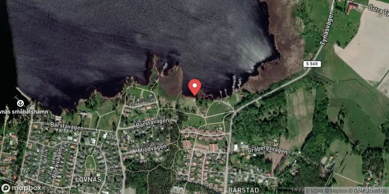 Satellitbild över Vänern, Bärstad i Hammarö