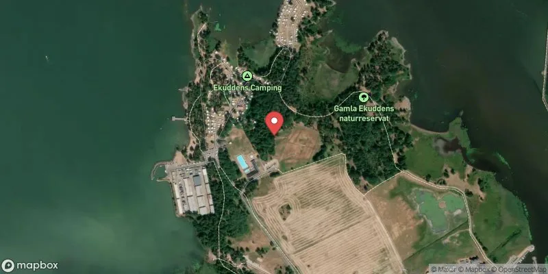 Satellitbild över Vänern, Ekudden i Mariestad