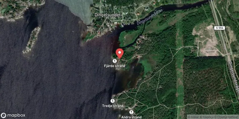 Satellitbild över Vänern, Fjärdestrand i Hammarö