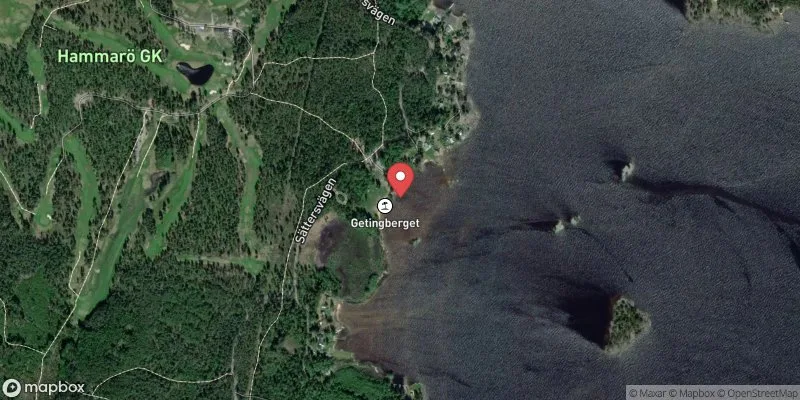 Satellitbild över Vänern, Getingberget i Hammarö