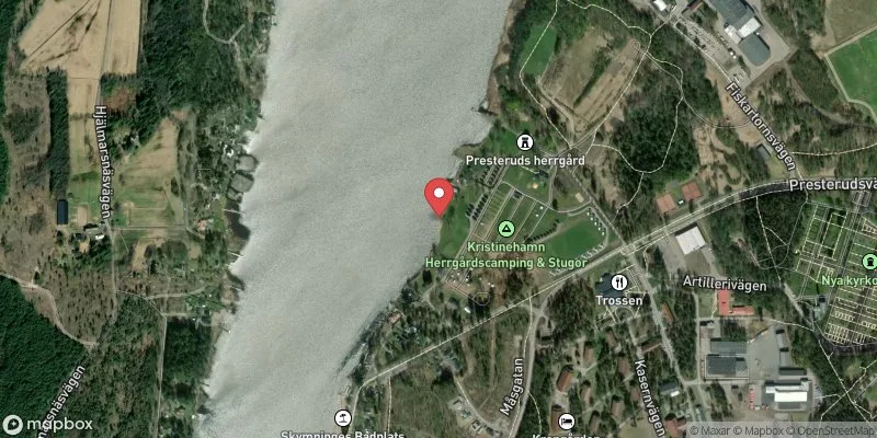 Satellitbild över Vänern, Herrgårdscampingen i Kristinehamn