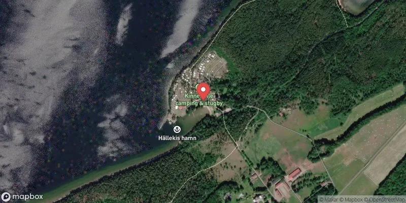 Satellitbild över Vänern, Kinnekulle Camping i Götene