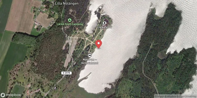 Satellitbild över Vänern, Läckö i Lidköping