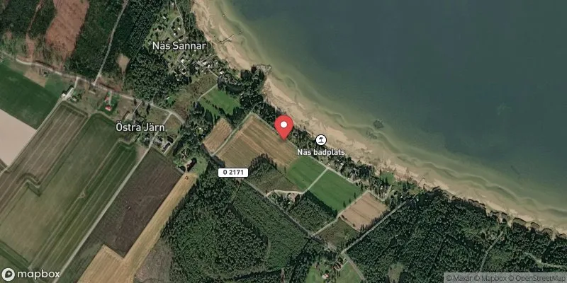 Satellitbild över Vänern, Näs sandar i Mellerud