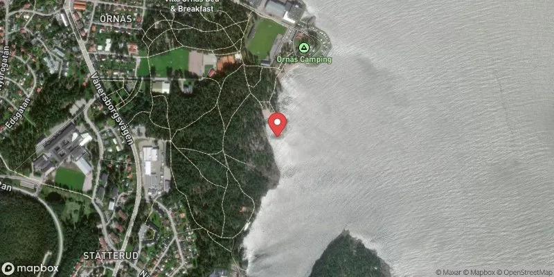 Satellitbild över Vänern, Örnäs vid Simstadion i Åmål