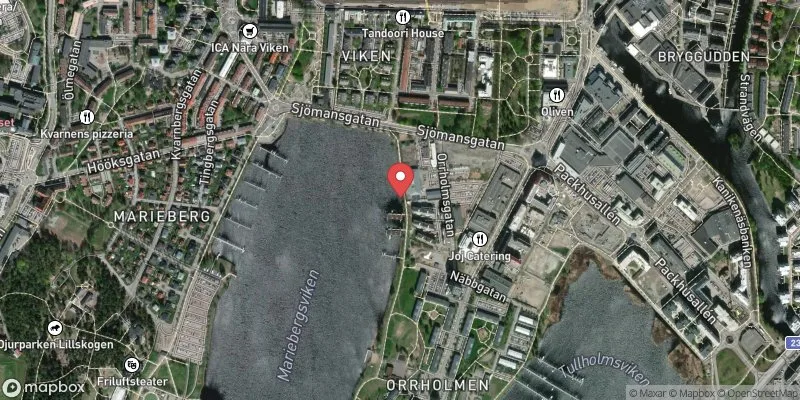 Satellitbild över Vänern  Orrleken i Karlstad