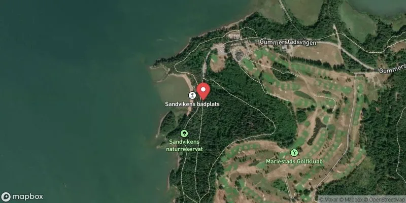 Satellitbild över Vänern, Sandviken i Mariestad