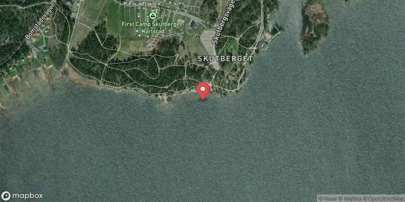 Satellitbild över Vänern  Skutberget i Karlstad