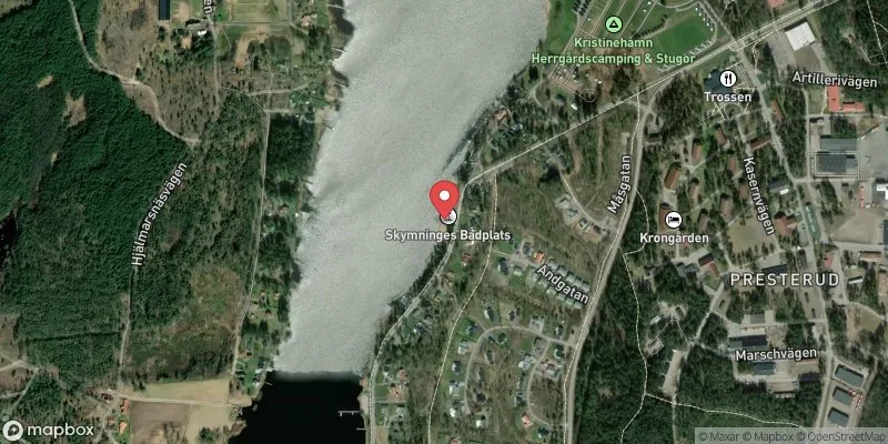 Satellitbild över Vänern, Skymningen i Kristinehamn