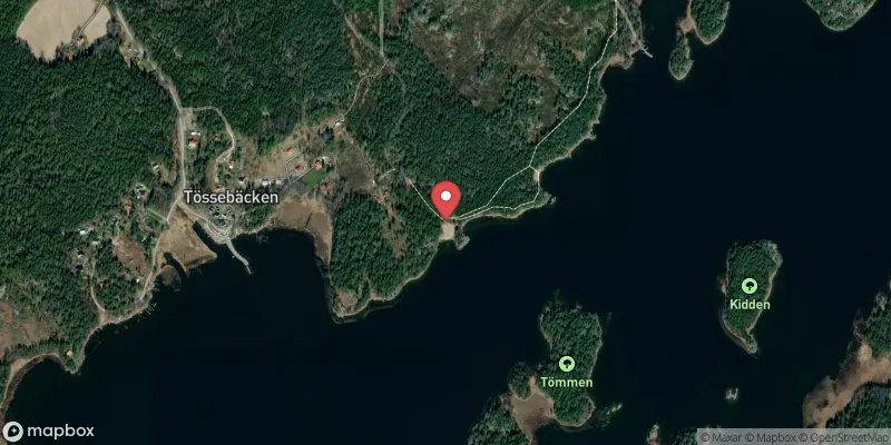 Satellitbild över Vänern, Tösse badplats i Åmål