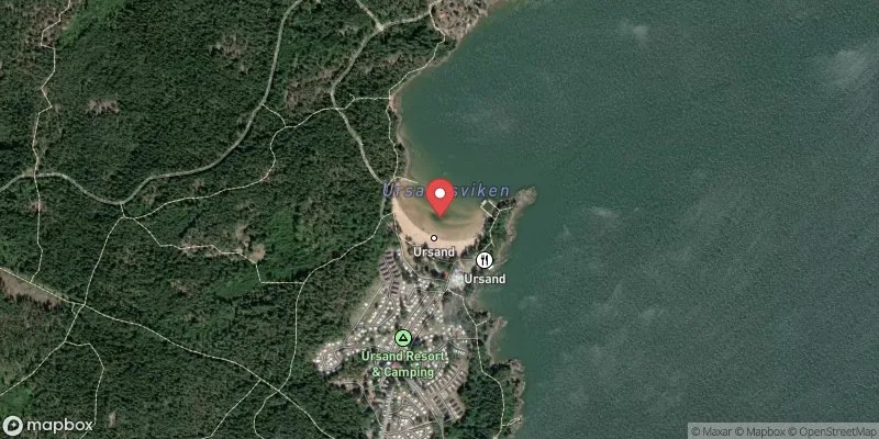 Satellitbild över Vänern, Ursand i Vänersborg