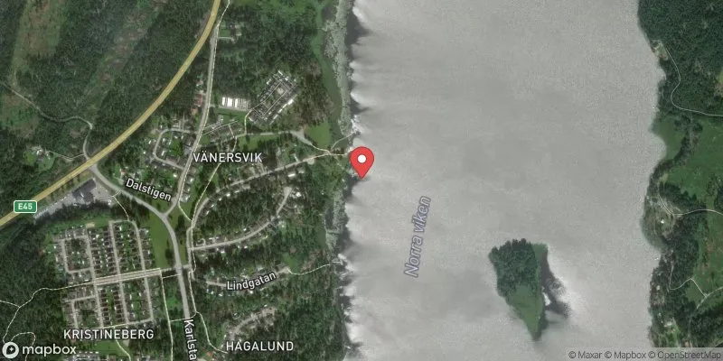 Satellitbild över Vänern, Vänersvik i Åmål